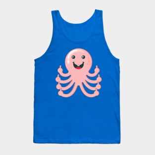 Octopus. Middle finger tentacles Tank Top